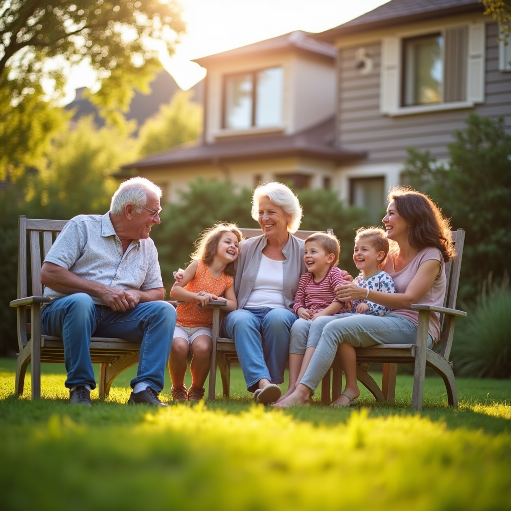Canadian family outdoors